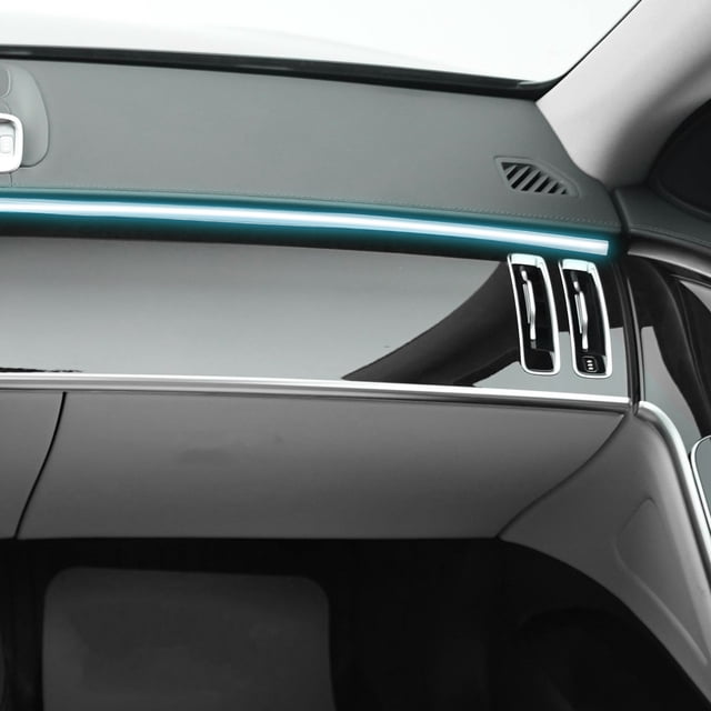FELTECHELECTR Luz Ambiental Interior Para Auto Multicolor Con Conexión USB Tira De Luces Fácil Instalación