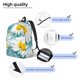 thumbnail image 3 of Disketp Daisy Flowers Mochila de Lona Estampada, Mochila Escolar de Viaje Ligera para Estudiantes y Portátil-Medium, 3 of 5