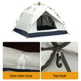 thumbnail image 3 of Instant Pop Up Camping Tent for 3-4 Person – 190T Silver Coated Polyester, PU2000mm Waterproof, for Outdoor Hiking Beach Backyard, 3 of 8