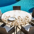 thumbnail image 6 of Eucalyptus Leaves Round Tablecloth, Fitted Table Cover with Elastic for 45"-54" Round Tables, Spring Plants Country Yellow Table Cloth Outdoor Indoor Dinning Party Waterproof Tablecloths, 6 of 7