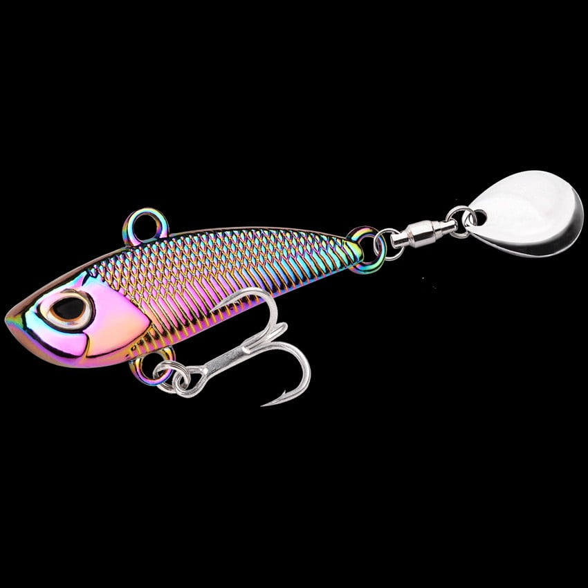 6PCS Metal Vib Vibration Fishing Lures Wobble Rotating 7g-30g Spinner Spoon Bait