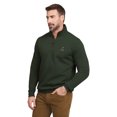 thumbnail image 2 of Chaps Men's & Big Men's Fleece Quarter Zip with Plaid Flannel Trim, Size S - 2XL, 2 of 6
