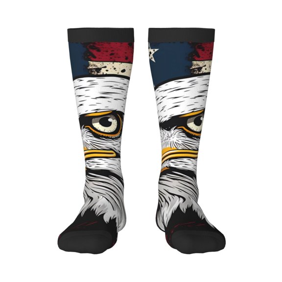 Cauagu American Bald Eagle Print Women's Men's Ankle Socks 1-pack Casual Athletic Socks for Unisex Adult Moisture-Wicking Socks for Daily Wear/Running/Sport