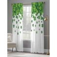 thumbnail image 4 of Green Leaves Sheer Curtains 84 Inch Length 2 Panels Set Window Treatments, Watercolor Botanical Pastoral Elegant Rod Pocket Semi Curtains for Living Room/Bedroom/Kitchen Décor, 104"W x 84"L, 4 of 7