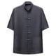 thumbnail image 2 of pstuiky camisetas para hombre, Camisa informal de manga corta, cuello alto, lisa y cómoda para hombre camisas casuales para hombre l, 2 of 3