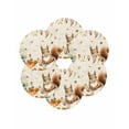 thumbnail image 7 of 13 Inch Round Placemats Set of 6, Thanksgiving Squirrel Non Slip Heat Insulation PP Table Mats, Fall Pumpkins Sunflower Vintage Washable Place Mats for Kitchen Dining Party Table Decor, 7 of 7