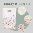 thumbnail image 4 of 100 Pcs Wildflower Plastic Gift Bags, 9.84 x 6.5 IN Wildflower Treat Bags Bulk, Reusable Spring Flower Party Favor Bags for Birthday, Wedding, Baby Shower Party Supplies, 4 of 6