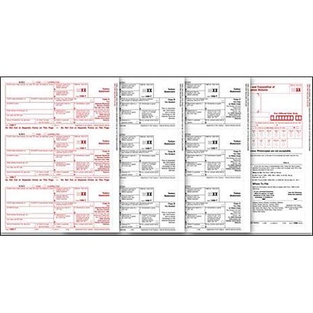 EGP IRS Approved 1098-T 3part Laser Tax Form Set, for 50 Recipients (Copy A, B and C)
