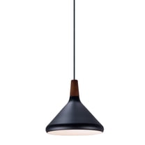 7 inch One Light Pendant-Walnut/Black Finish Bailey Street Home 93-Bel-3086731
