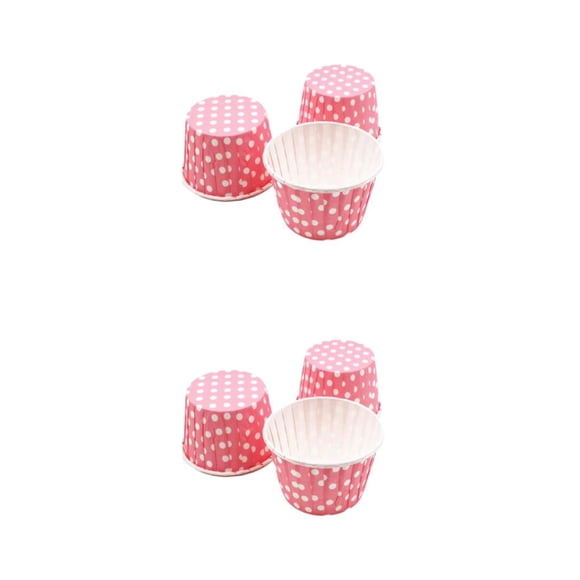 Vasos de papel para helado Injueey 50 Uds Punto/Rosa