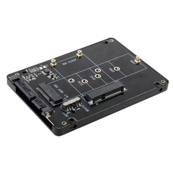 JSER Combo M.2 NGFF B-key mSATA SSD to SATA 3.0 Adapter Converter Case Enclosure with Switch