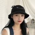 thumbnail image 4 of Bucket Hat Breathable Frog Ears Embroidery Pattern Cotton Froggy Fisherman Cap for Women, 4 of 10