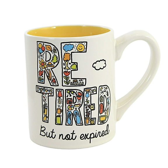 Tabletop Retired Bu Not Expired Mug Stoneware Simply Mud Relax Enjoy 6010401