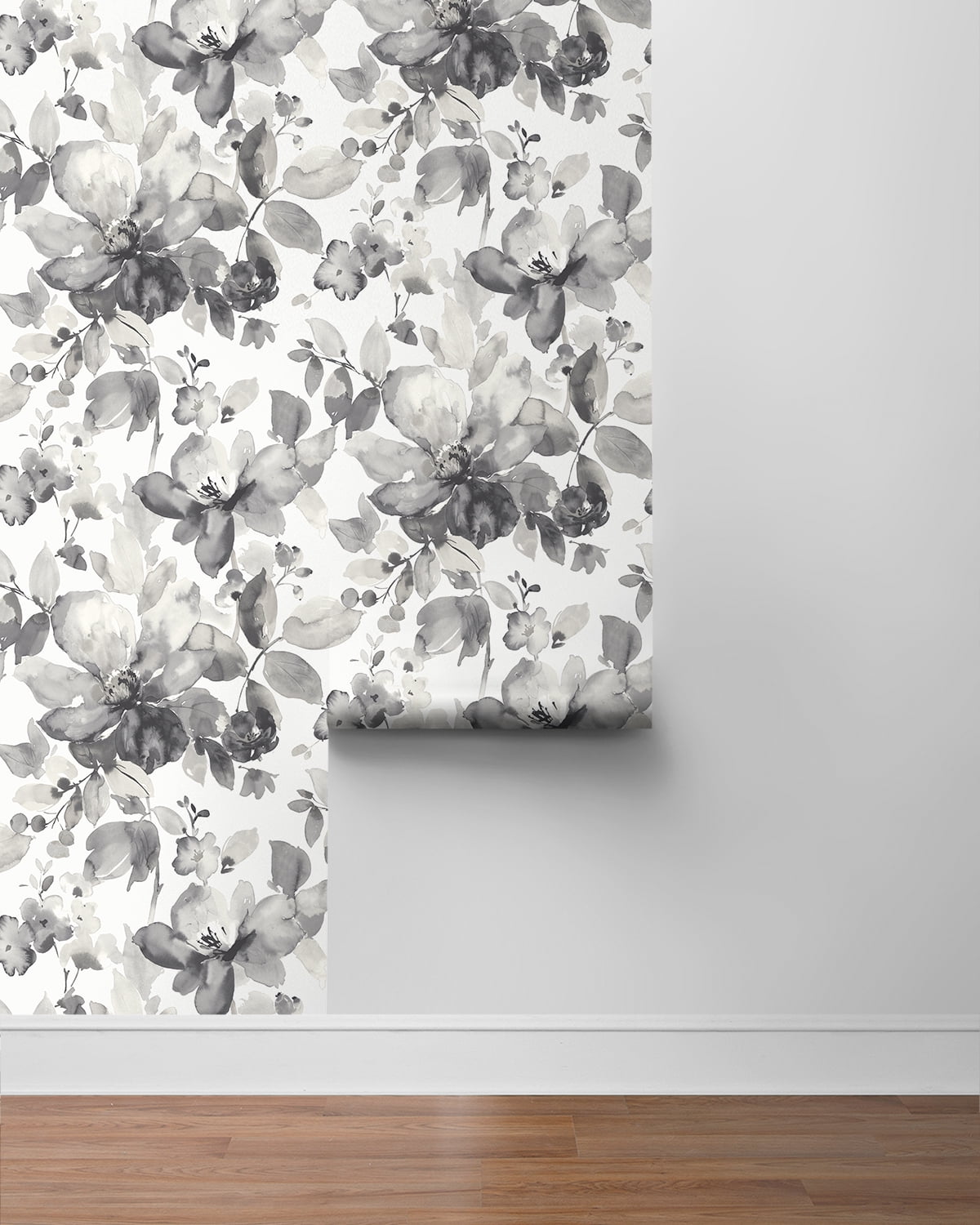 NextWall  Watercolor Flower Peel and Stick Wallpaper 20.5 in. W x 18 ft. L - Inkwell