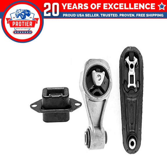 Fits 2013-2016 Nissan Sentra 1.8L AUTO Torque Strut & Transmission Mount Set 3pc : A7376, A4360, A7382