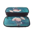 thumbnail image 5 of Lsque Flowers in Glass Vase Printed Big Capacity PU Leather Pencil Case Large Pencil Pouch Stationery Pen Bag Pencil Holder for Teen, 5 of 6