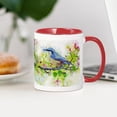 thumbnail image 3 of CafePress - Beautiful Blue Birdie Mugs - 11 oz Ceramic Mug - Novelty Coffee Tea Cup, 3 of 4