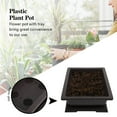 thumbnail image 4 of STOBOK Garden Pot Black Plastic Flowerpot with Tray Modern Design for Indoor Outdoor Plants, 4 of 5