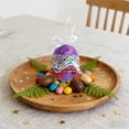 thumbnail image 2 of Plastic Easter Eggs Purple 6Cm Bow Ribbon Hanging Ornament for Easter Basket Fillers, 2 of 7