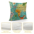 thumbnail image 4 of Throw Pillow Covers Dinosaurs Map of The World Pillow Cover Square Pillow Case Cushion for Home Decor Sofa Couch Pillowcase, 4 of 5