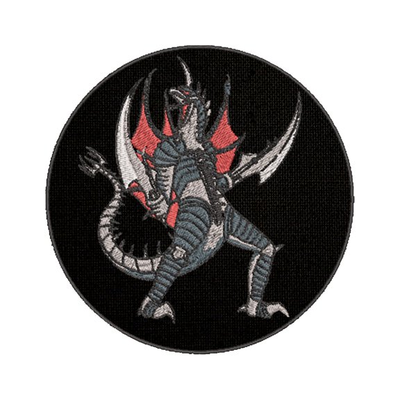 Godzilla King of The Monsters Gigan Embroidered Patch Iron-On Applique, Cosplay Vest Clothing Badge Back Packs Uniform DIY