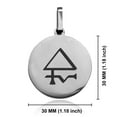 thumbnail image 2 of Stainless Steel Sulfur Alchemy Symbol Round Medallion Keychain Circle Ring, 2 of 2