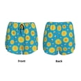 thumbnail image 3 of Rateoe Bee Sunflower Printed 2 in 1 Women's Workout Shorts for Athletic Gym Running Shorts with Phone Pockets-Large, 3 of 7