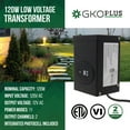 thumbnail image 6 of GKOplus ETL Listed 120W Low Voltage Transformer with Photocell and Timer, 120V AC to 12V AC Outdoor Power Pack, for Landscape Lighting Systems, Fully Encapsulated Toroid Core, CEC VI Certified, 6 of 6