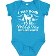 thumbnail image 3 of Inktastic I was Born to be Wild and Free with Wolf and Mountains Boys or Girls Baby Bodysuit, 3 of 5