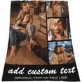 thumbnail image 4 of Custom Photo Blanket Personalized Picture Blanket Customize Photoblankets, Design Photo Collage Throw Blanket for Valentine Birthday Anniversary Wedding Gifts Blankets, 4 of 5