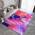 thumbnail image 3 of Red Purple Beautiful Dreamy Kid Rug, Simple Fashion Bedroom Print Indoor Carpet, Rugs Floor Carpet, Indoor Non-Slip Rug for Room Sofa Living Room Mat Bedroom Home Decor 5x8ft, 3 of 6