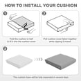 thumbnail image 7 of Aoodor Outdoor Seat Pads Chair Cushion W25''xD25'', Fade-resistant Polyester, Removable Cover with Hidden Zipper, Adaptable Secure Ties for patio, garden, or terrace, Set of 2, 7 of 7