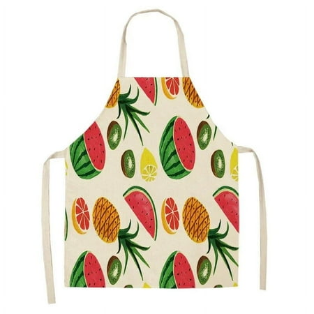 

New Fruit Print Sleeveless Apron Home Daily Sleeveless Cover Home Kitchen Apron Herramientas Limpieza De Hogar Delantal Cocina