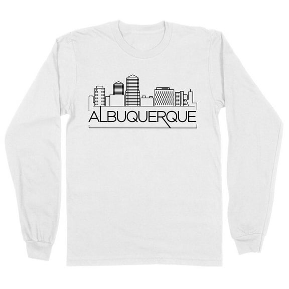 Skyline Albuquerque Long Sleeve Shirt Unisex Large White