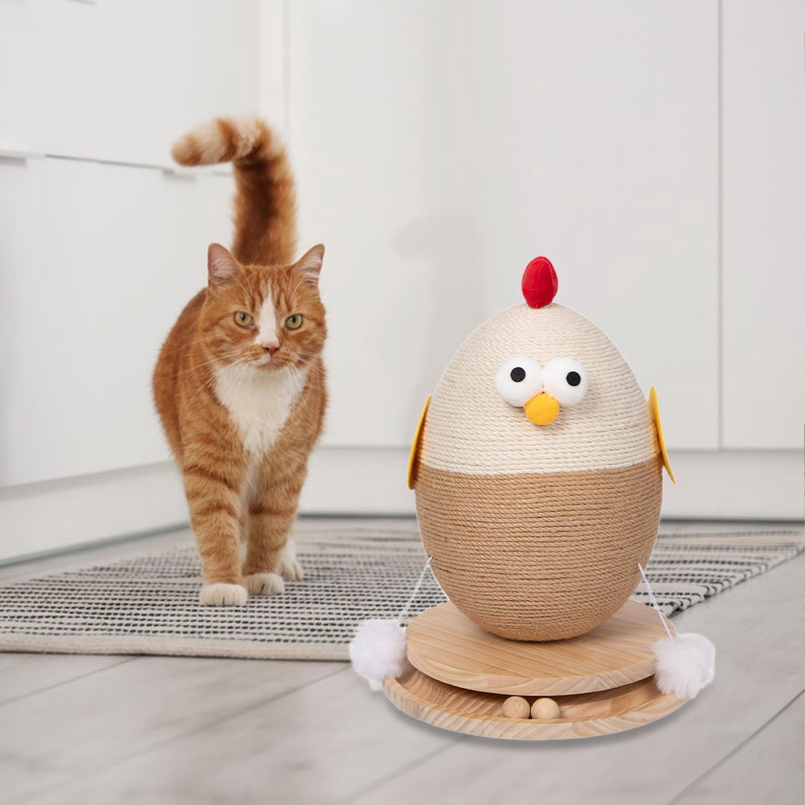 oshhni Chick Shape Sisal Cat Scratcher Pet Supplies for Indoor Cats Interactive Toy