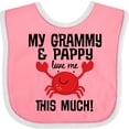 thumbnail image 3 of Inktastic Grammy and Pappy Love Me Boys or Girls Baby Bib, 3 of 4