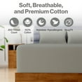 thumbnail image 6 of Superity Linen 200 Thread Count Gray Cotton Bed Sheet, 33 x 75 - Moisture Wicking, Hypoallergenic, 6 of 10