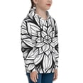 thumbnail image 3 of Balery Mandala Floral Line Art Pattern Boys Hoodie, Youth Pullover Hooded Sweatshirt, Kangaroo Pocket Hoodie for Kids Girls -X-Large, 3 of 6