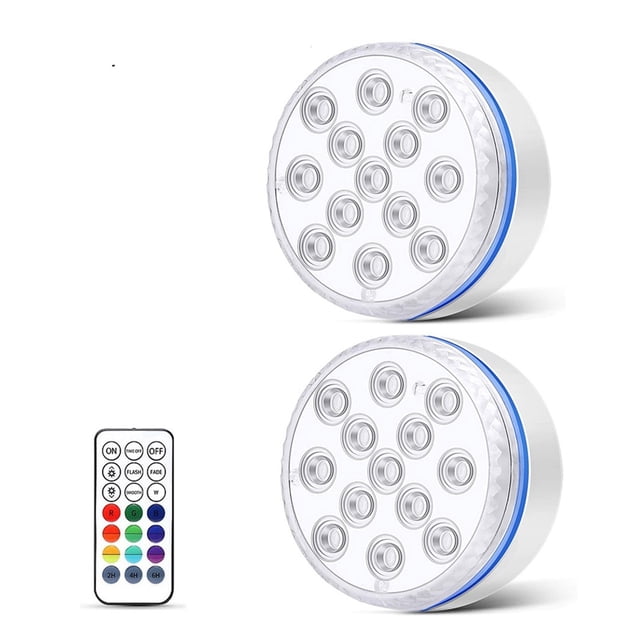 RGB Underwater Light LED Lights Waterproof Pool Lamp Dimmable Wall Lamp Outdoor Lighting With Remote ,Easy to Install