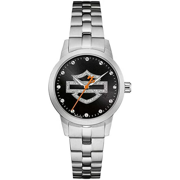 Women's Glitter Bar & Shield Watch, Stainless Steel 76L182, Walmart.com