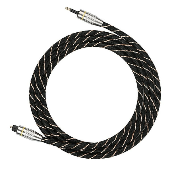 Toslink A Mini Enchufe Cable De Audio Digital De Fibra óptica De 3,5 Mm Conector SPDIF Chapado En Oro Redondo Negro 1,5 M De Entretenimiento En El Hogar Con Sonido HiFi De