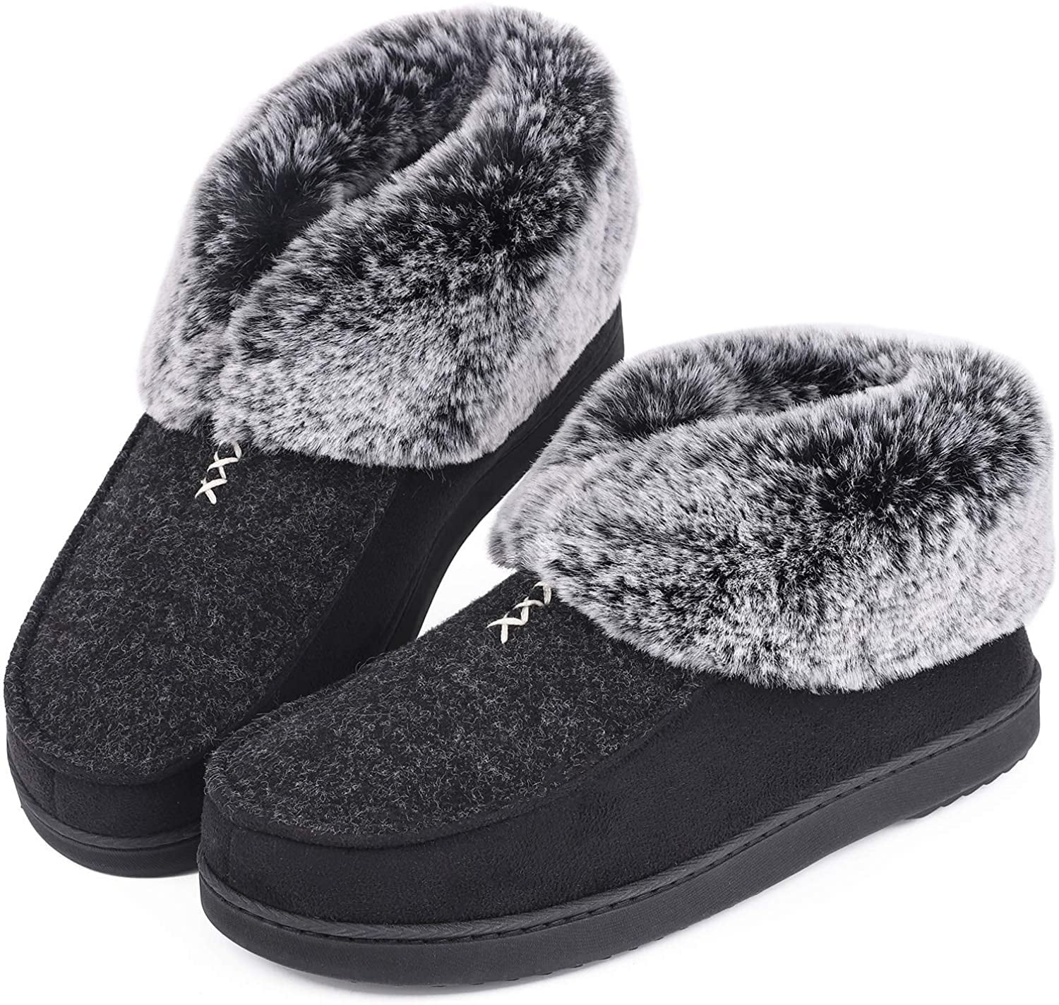 memory foam fur slippers