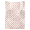 thumbnail image 2 of Abstract Tablecloth, Hand Drawn Sun with Mini Heart Motifs, Rectangle Satin Table Cover Accent for Dining Room and Kitchen, 52" X 70", Coconut Salmon, by Ambesonne, 2 of 2