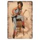 thumbnail image 2 of Vintage Sexy Mujer Retro Placa De Metal Placa De Letrero De Estaño Decoración Del Hogar Pintura De Hierro Likrtyny Arte Deco, 2 of 9