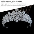 thumbnail image 6 of Bridal Rhinestone Crown Accessories for Wedding Photos Silver Color Lightweight and Durable, 6 of 8