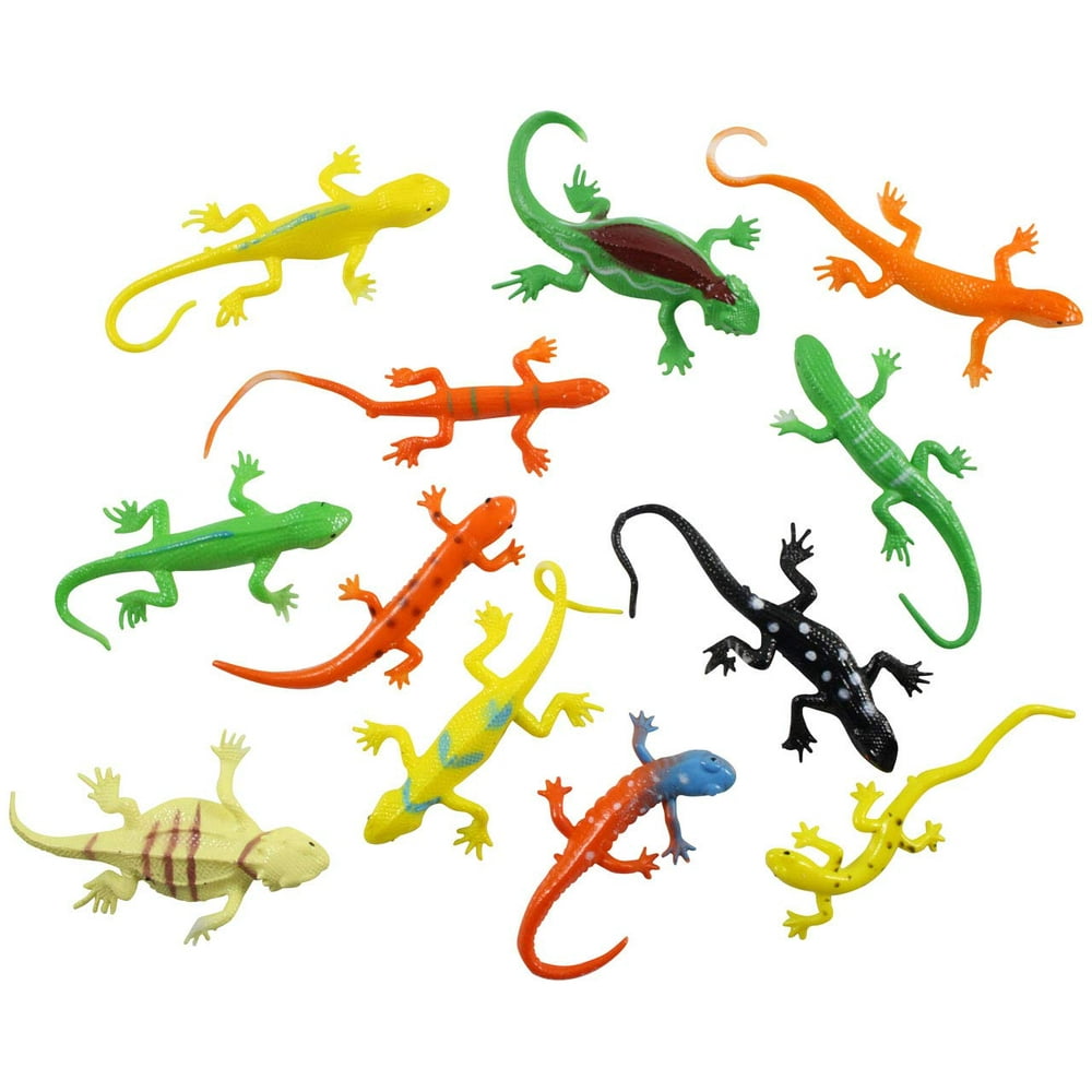 12 Mini Stretchy Lizards Sensory Fidget Toy Individually Wrapped