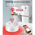 thumbnail image 2 of Détecteur Intelligent de Fuite d'Eau, Trousse d'Alarme de Fuite d'Eau : 1 Sirène Intelligente + 3 Capteurs de Fuite, avec Alertes par Application et Son Réglable à 100 dB, pour Égouttement Ou Inondation dans la Cuisine, la Salle de Bain, le sous-Sol (Wi‐Fi 2,4 g), 2 of 6