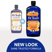 Dr Teals Glow & Radiance Foaming Bath with Vitamin C and Citrus Essential Oils, 34 fl oz