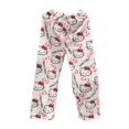 thumbnail image 1 of Pantalones de pijama de vellón de Coral de Hello Kitty para mujer, Pantalones suaves de dibujos animados de Anime Sanrio de Halloween, pantalones casuales para el hogar, regalo Kawaii para el Día de T, 1 of 4