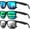 (3 Pack) Ice Blue/Green/Silver, variant on KALIYADI Sunglasses Men Polarized Sun glasses for Mens Womens Classic Matte Black Frame UV Protection 3pack